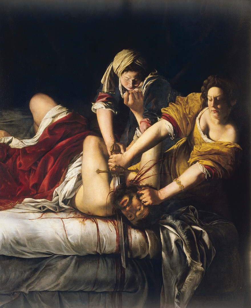 <p><span><strong>Artemisia Gentileschi, <em>Judith Slaying Holofernes</em>, </strong><em>c.&nbsp;</em>1620. Oil on canvas, 4 ft. 9¾ in. × 3 ft. 6⅝&nbsp;in. (1.47 × 1.08 m). Galleria degliUffizi, Florence, Italy</span></p>