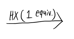 <ul><li><p>X at more substituted</p></li></ul><p></p>