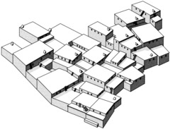 First Urban city in Anatolia, Turkey. Ladders to houses, no streets - Neolithic Era in 6500 to 5500 BC