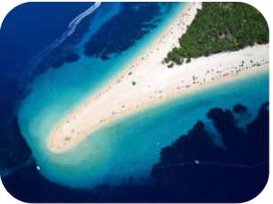 * Coastal depositional landform
* Longshore current pushes sand across shore, creating a curved arm of sand