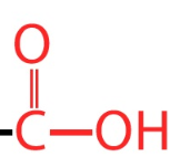 <ul><li><p>A carbon double bonded to an oxygen and bonded to an OH</p></li><li><p>Acidic</p></li></ul><p></p>