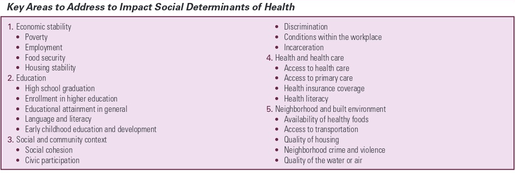 <p>Determinants of health </p>