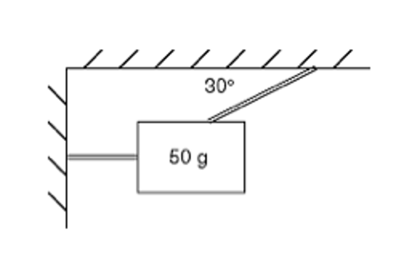 <p>(D) 1299</p><p>Angle = 30 degrees</p><p>Force downward = 750 N</p><p>y axis tension in wire 1 = 750N</p><p>tension in wire 1 = 750/sin(30) = 1500N</p><p>tension in wire 2 = x axis tension in wire 1 = 1500cos(30) = 1299N</p><p>Need help with MCAT math? Become an MCAT math wizard using Andrew's High-speed Math Mastery Course @ https://mcatselfprep.com/course/andrews-high-speed-math-mastery-course/</p>
