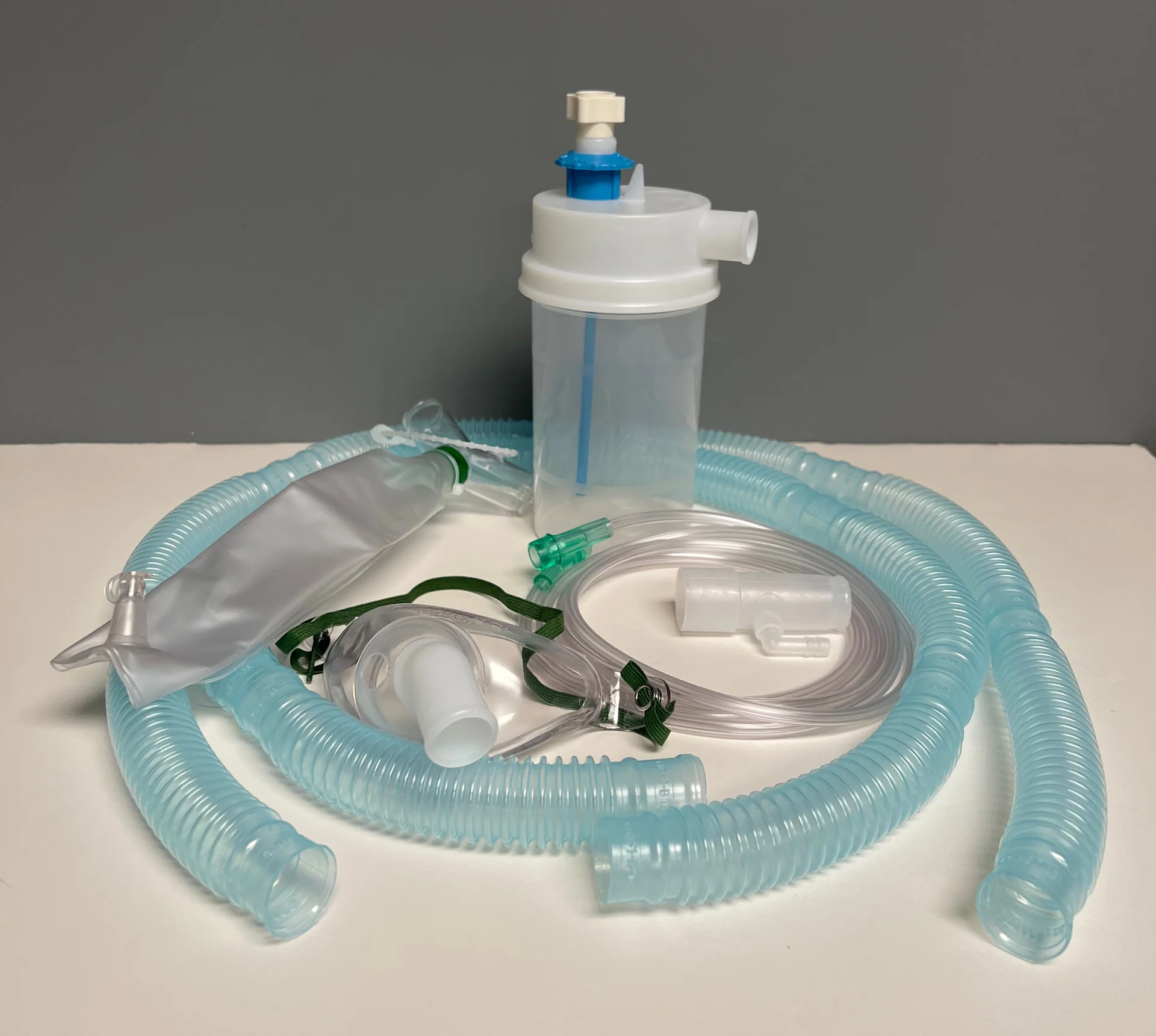 <p>Medical simulation materials used for training in tracheostomy procedures, enabling practitioners to practice tube insertion and care. </p>