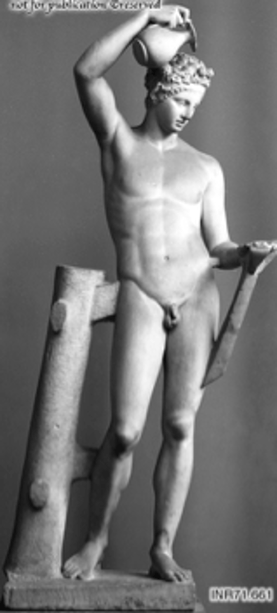 <p>Praxiteles<br>around 370/360 BCE<br>Late Classical Period</p>