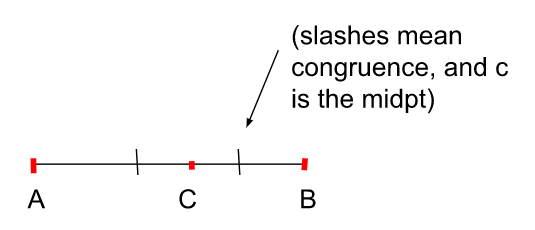 <ul><li><p>The point of the segment that divides the segment into 2 congruent segments</p></li></ul><p></p>