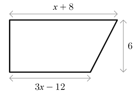 <p>Form and solve a linear equation for the area of a trapezium.</p>