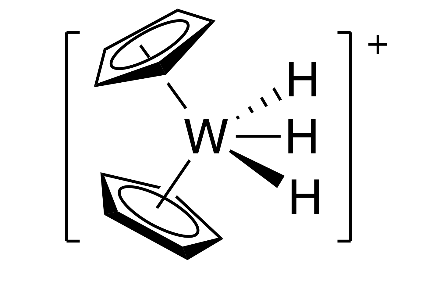 <p>Explain how Cp<sub>2</sub>WH<sub>2</sub> can be protonated and become stable when becoming Cp<sub>2</sub>WH<sub>3</sub><sup>+</sup>.</p>