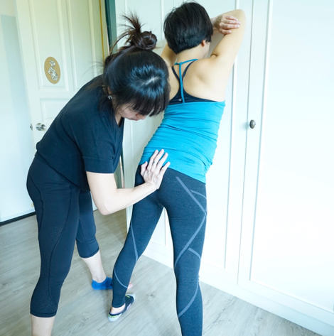 <p>Position Knee to Chest then push fist into sacrum to relieve back pain.</p>