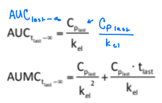 <p>k<sub>el</sub> is used (terminal phase elimination rate constant)</p><p></p>