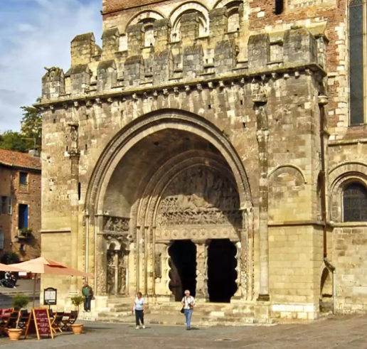 <p>What is the significance of the church of Saint-Pierre in reference to the Romanesque style?</p>