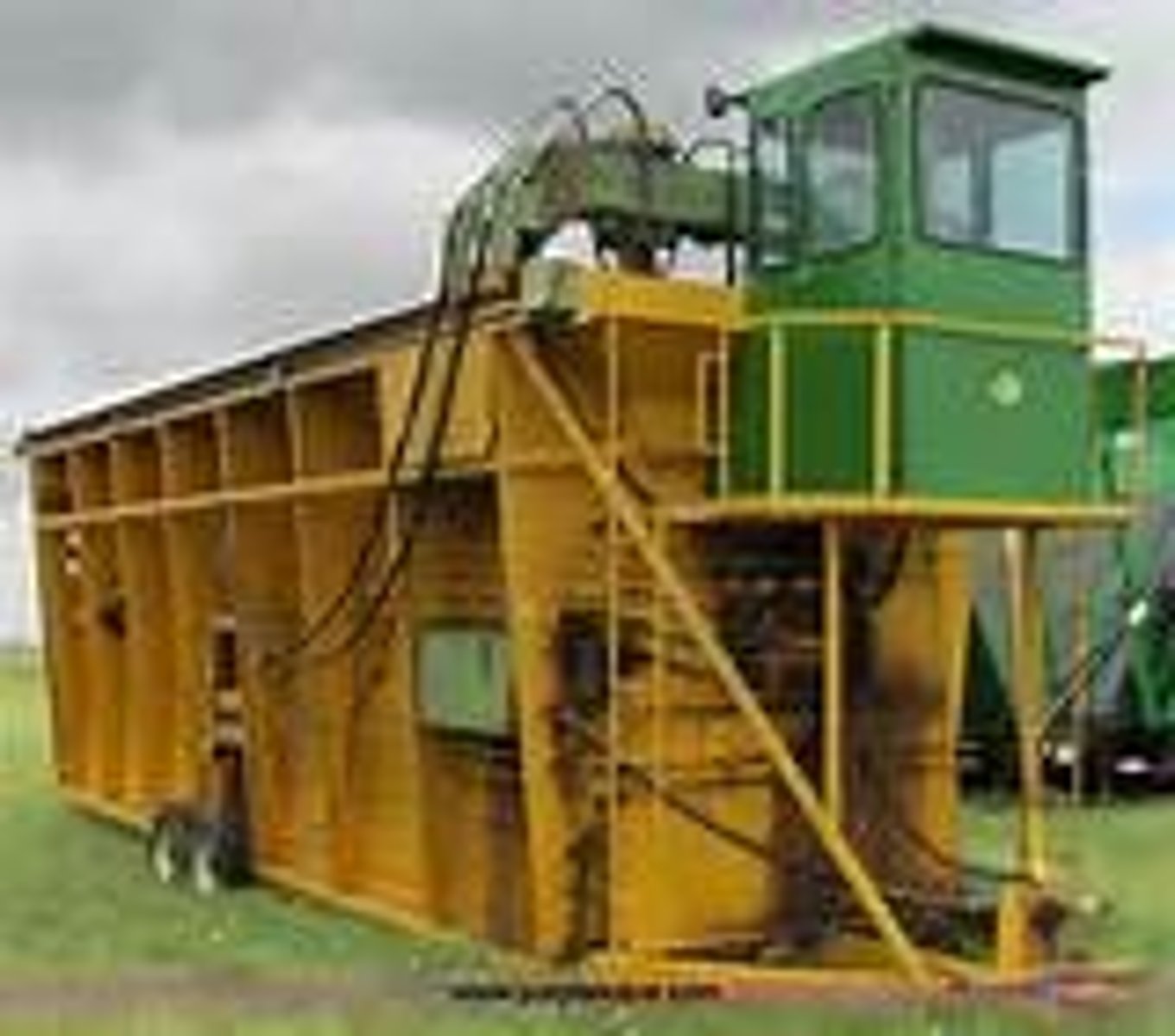 <p>is a machine used in the harvest and processing of cotton. The module builder has helped to solve a logistical bottleneck by allowing cotton to be harvested quickly and compressed into large modules which are then covered and temporarily stored at the edge of the field</p>