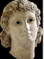 Portrait of Alexander the Great<br />by Lysippos?<br />Azara Herm from Tivoli, Italy<br />Roman copy of Greek original<br />ca 335-320 BCE<br />Louvre, Paris