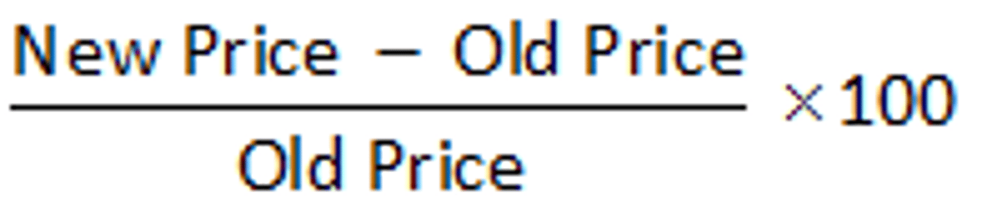 <p>percent increase = new amount - original amount / original amount x 100</p>