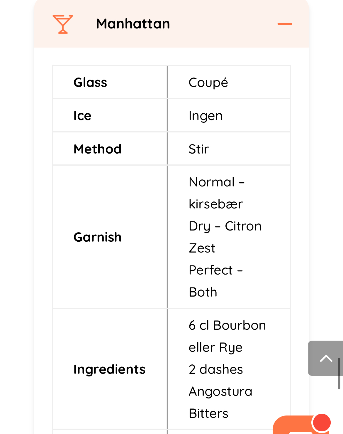 <p>normal (2 sweet), dry (2 dry), perfekt (en af hver)</p>