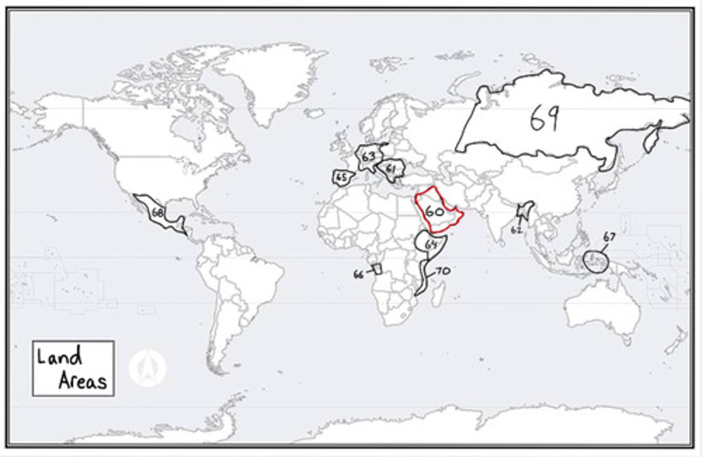 <p>What is #60? (land areas)</p>