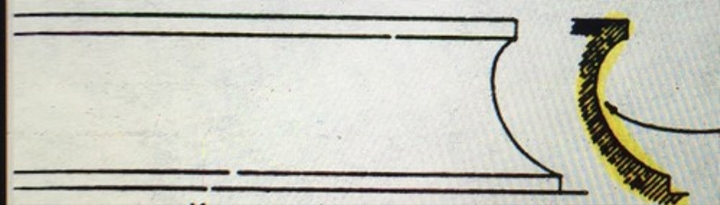 <p>What is a Greek molding with an extruding concave shape, often used in column bases?</p>
