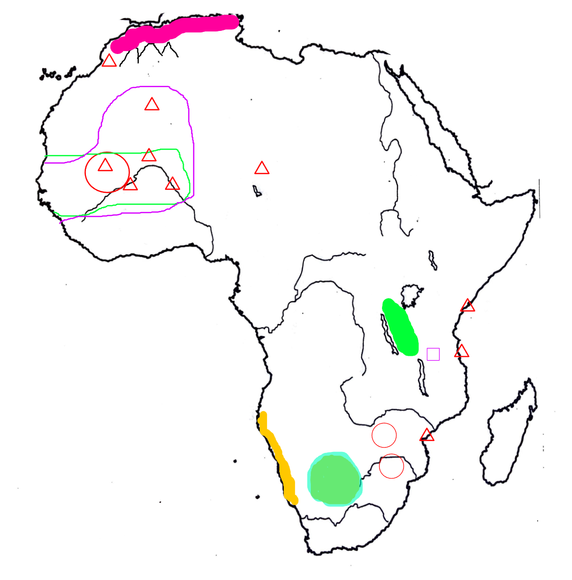 <p>That circle desert in the middle of Southern Africa</p>