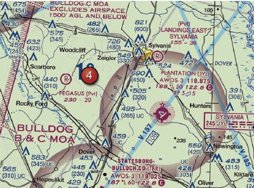 <p><span>(Refer to FAA-CT-8080-2H, Figure 23, Area 4.) What is the required flight visibility for a remote pilot operating an unmanned aircraft near the Plantation Airport (JYL)?</span></p>