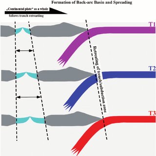 <p>negative buoyancy of downgoing plate exerts a pulling force that causes the rest of the plate to sink (look at picture)</p>