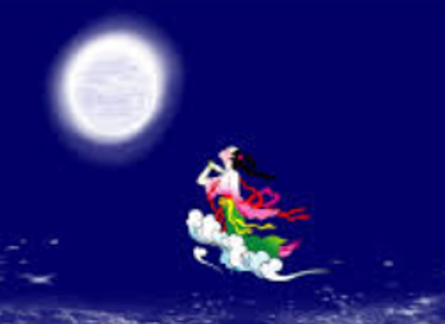 <p>Chang e flying to the moon</p>