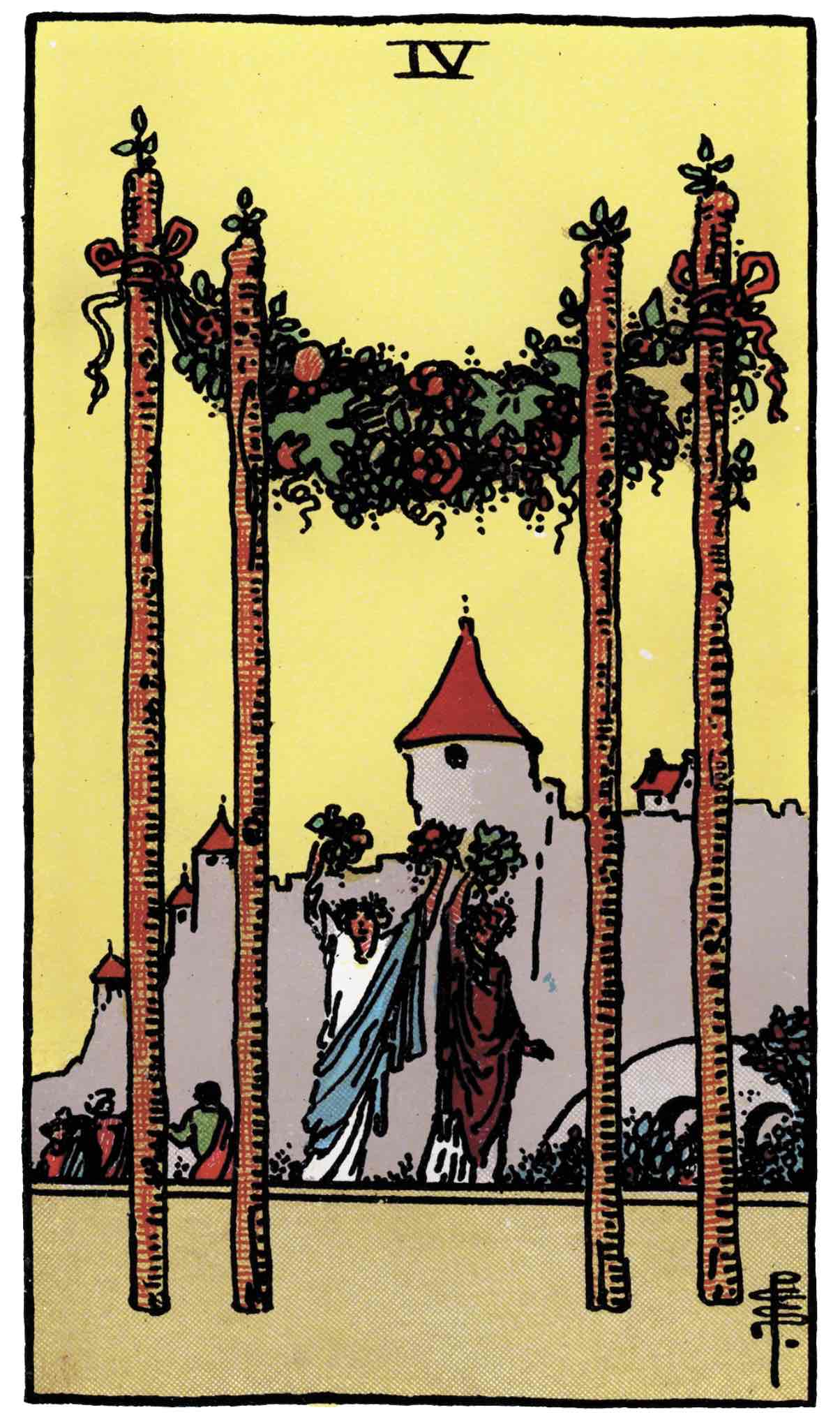 <p>Four of Wands</p>