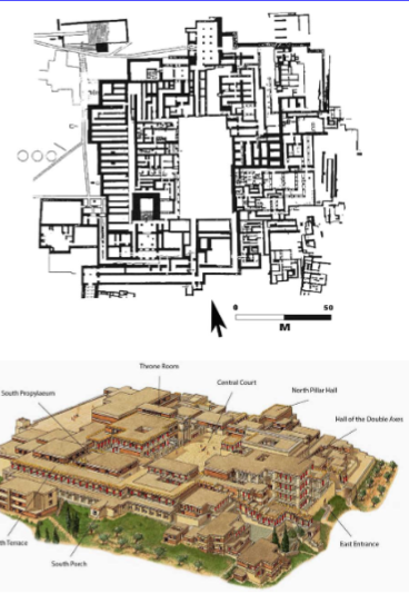 <p><strong>Minoan</strong>. The center of the&nbsp;<br>palace and the heart of its&nbsp;<br>function is the central court.&nbsp;<br>• Bull games, feasting, dancing,&nbsp;<br>and other public events are&nbsp;<br>thought to have occurred in&nbsp;<br>those spaces.&nbsp;<br>• Estimation of people&nbsp;<br>partying:&nbsp;<br>1,500 to 5,000.<span style="color: windowtext">&nbsp;</span></p><p><span>Pithoi: large storage vessels found in&nbsp;</span><br><span>the storerooms of the place at&nbsp;Knossos.&nbsp;</span><br><span>• Multiple storage facilities, show the&nbsp;amount of surplus in the hands of the&nbsp; rulers.&nbsp;</span><br><br><span>• Palaces also played an important role&nbsp;</span><br><span>as workshops for the production of&nbsp;</span><br><span>textiles.</span><span style="color: windowtext">&nbsp;</span></p>