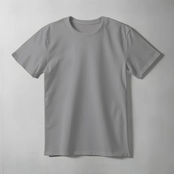 Short Sleeve Grey Crew Neck