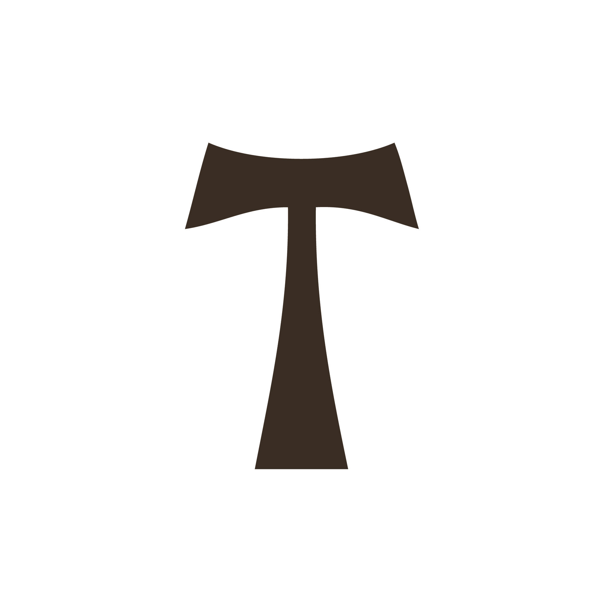 <p>T shaped cross, comes from the greek letter</p>