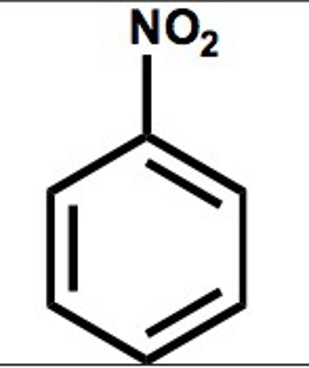 <p>NO2 attached to a benzene ring</p>