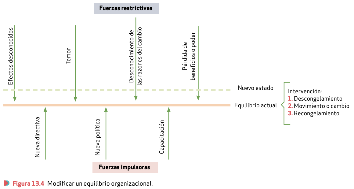 <p>Se mantiene un equilibrio por fuerzas impulsoras y fuerzas restrictivas.</p>