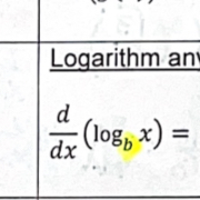 <p>Logarithm any base</p>