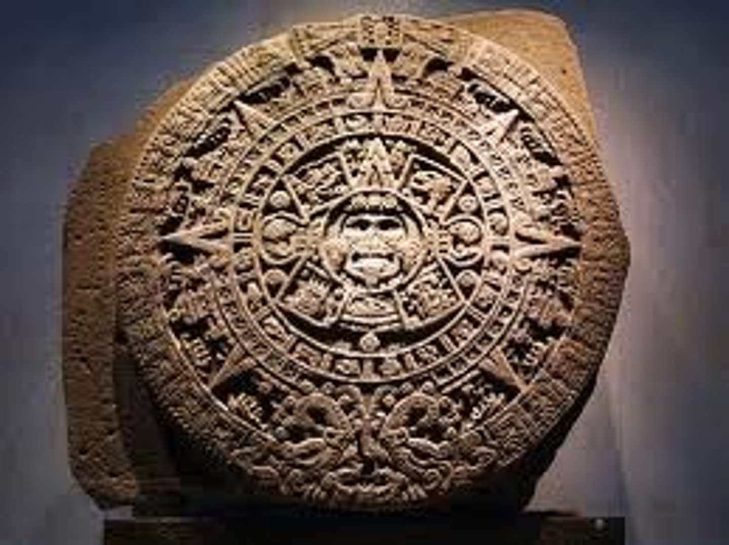 <p>Tenochtitlan (modern Mexico City, Mexico). Mexica (Aztec). Basalt (Calendar Stone).</p>