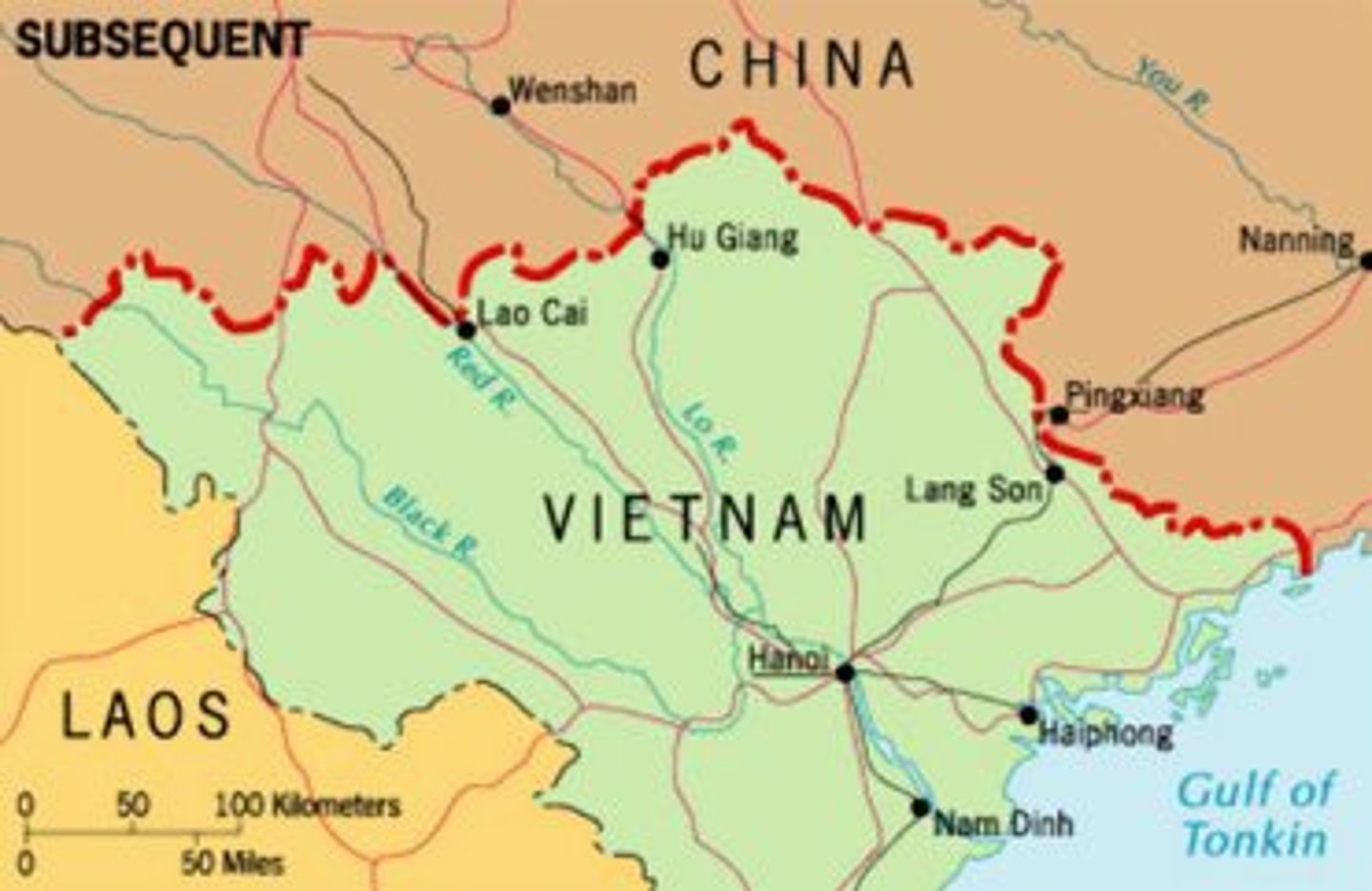 <p>a boundary line that is established after the area in question has been settled and that considers the cultural characteristics of the bounded area</p>
