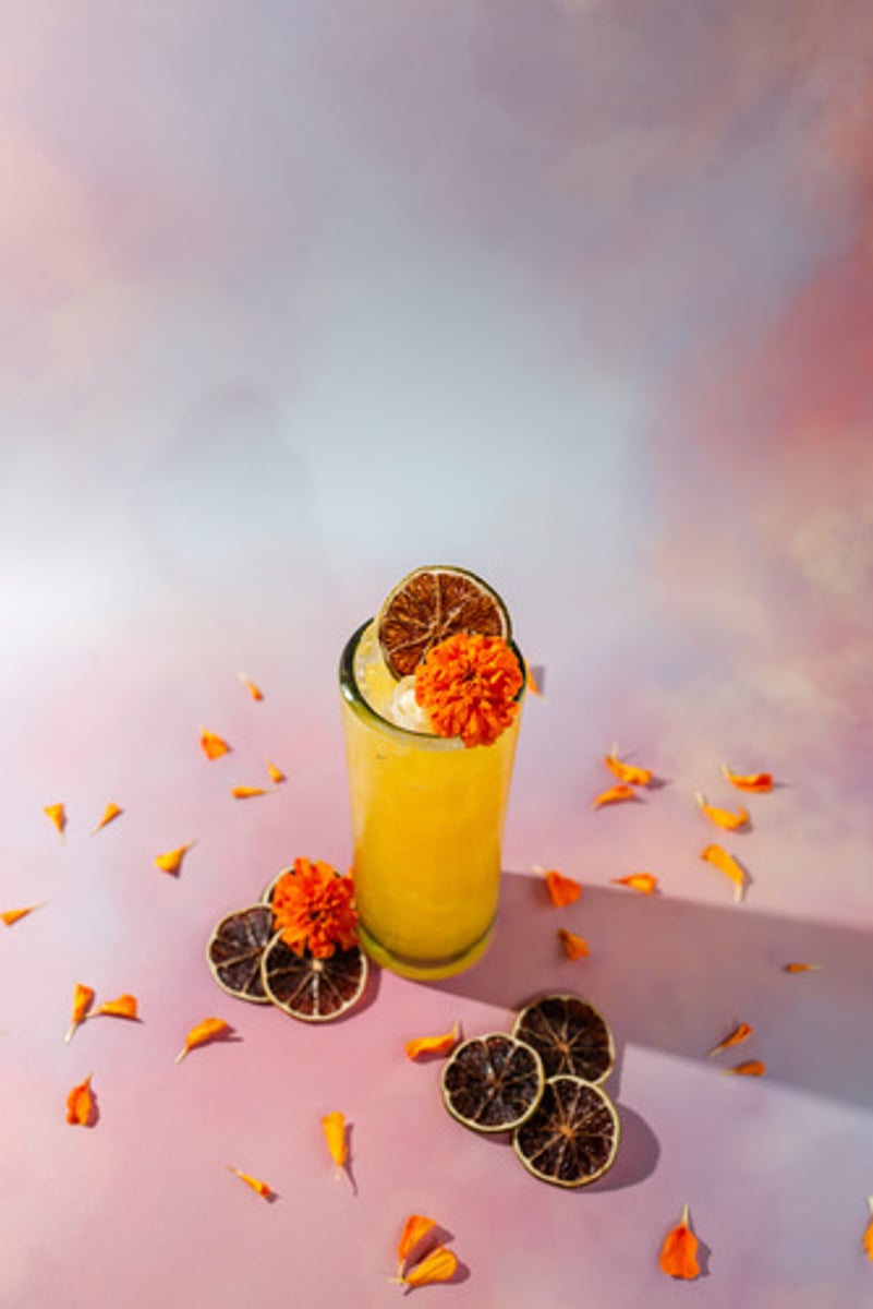 <p>Island Time - NEW!</p><p>- Don Julio Resposado tequila</p><p>- House-made passionfruit papaya syrup</p><p>- Fresh lemon juice</p><p>- San Pellegrino peach and clementine</p><p>Garnish: Dehydrated lime wheel, marigold flower</p><p>Flavor profile: Fruity and refreshing</p><p>Selling description: A fruity and refreshing tiki-style agave cocktail crafted with passionfruit and papaya.</p>