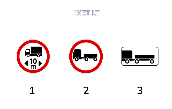 <p>Which of the given road signs applies to a passenger car towing a caravan?</p>