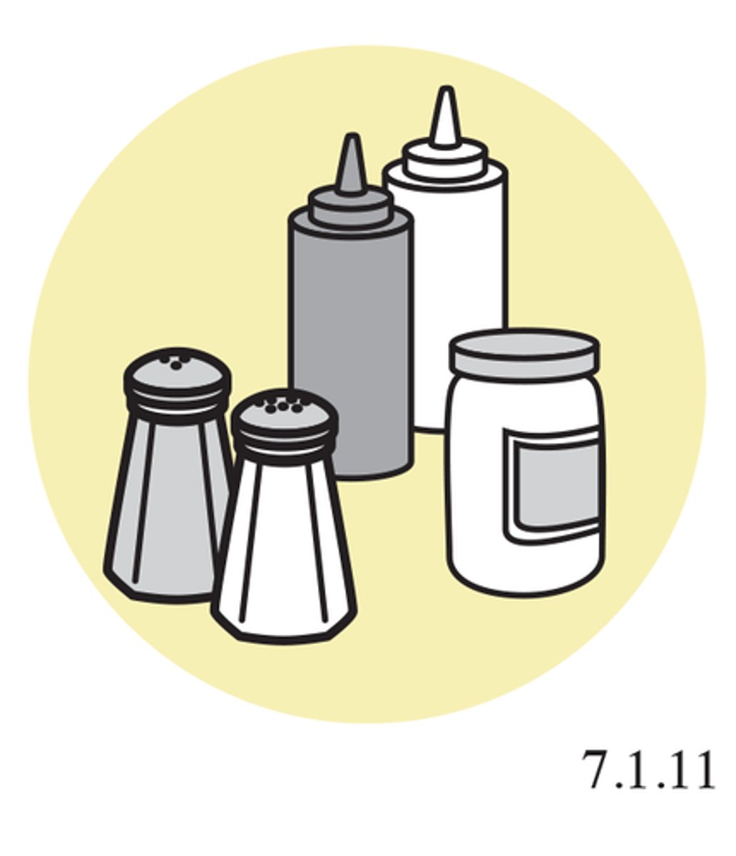 <p>condiments</p>