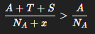 <p>A = Pre-merger Value of acquirer</p><p>T = Pre-merger value of the target</p><p>S = value of synergies created by the merger</p><p>Na = Number of acquirer Shares outstanding before the merger</p><p>x = number of new shares issued to acquire the target</p>