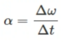 <p>refers to the rate with which angular velocity changes with time</p>