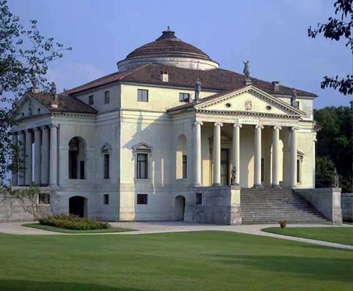 -Vicenze, Italy
-Andrea Palladio
-supreme example of theoretically inspired design
-completely symmetrical
-elements all governed by proportional relationships
-turned house into a temple