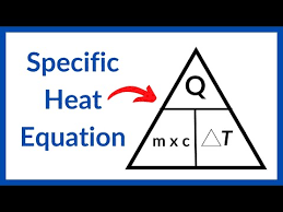 <p>energy change (J) = mass (kg) x specific heat capacity (J/kg°C) x temperature change</p>