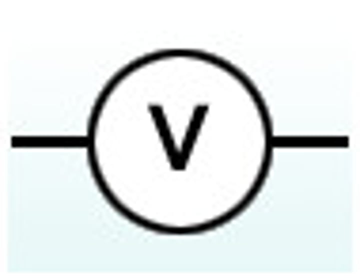 <p>A device used to measure voltage, or electrical potential energy difference</p><p>-in parallel</p>