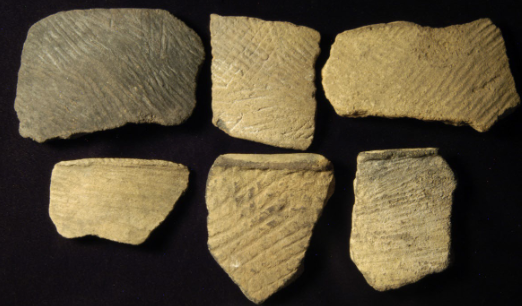 <p>What is the surface treatment of REFUGE pottery?</p><ul><li><p>comprised of shallow, longitudinal grooves, which may be <em>parallel or in a cross-stamped pattern</em></p></li></ul><p></p>