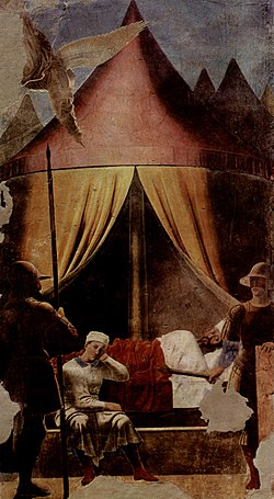 <p>Iglesia de San Francisco en Arezzo, frescos de la leyenda de la Cruz. Piero della Francesca</p>