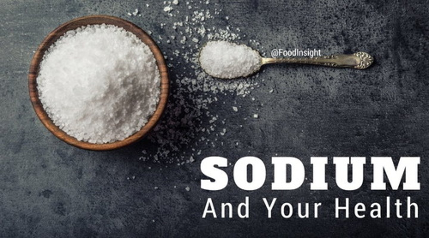 <p>sodium</p>