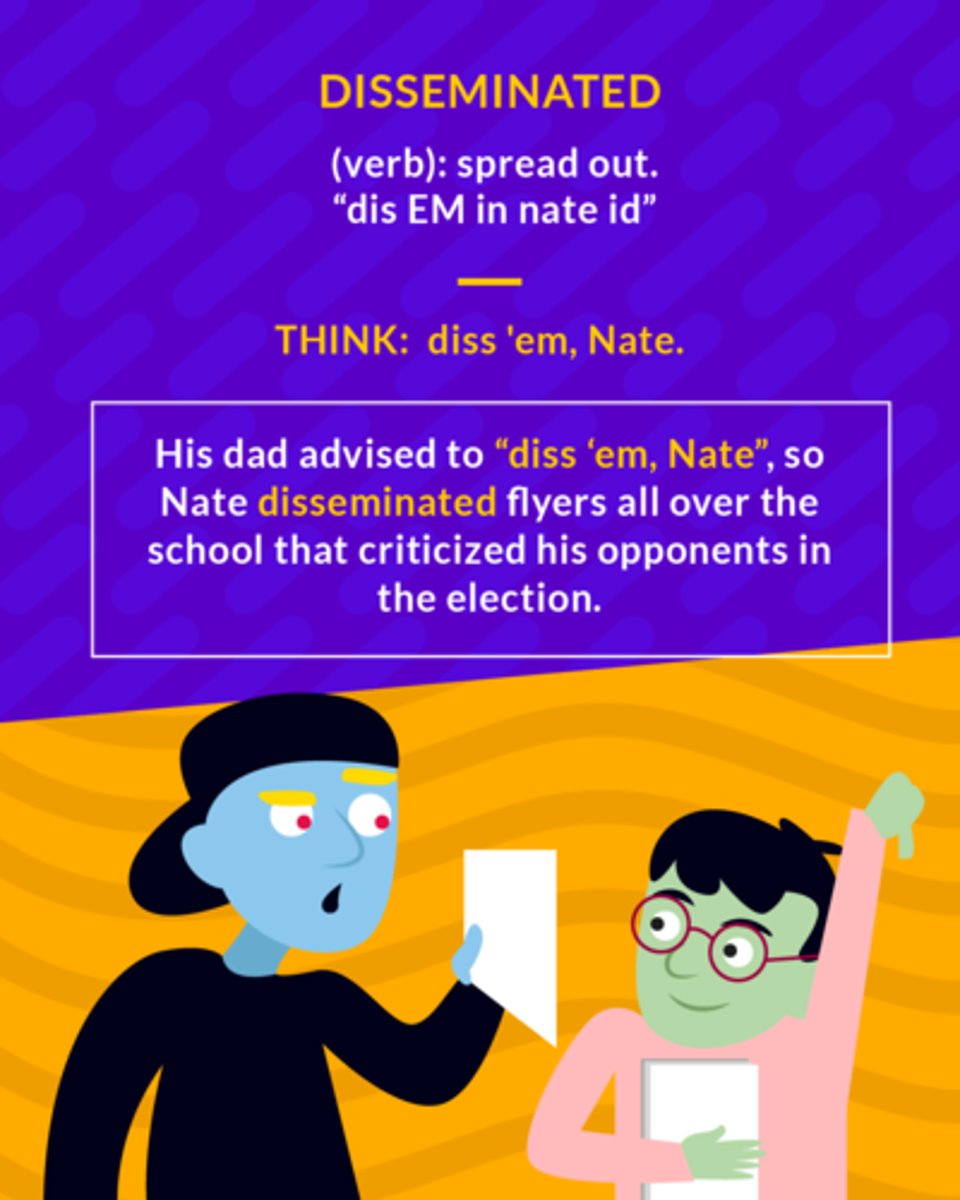 <p>to scatter or spread widely</p>