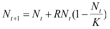 <p>Which part of the equation represents the number of individuals being added to the</p><p>population?</p>