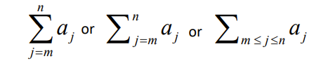 Summations