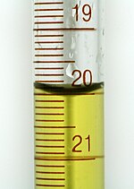 <p>The curved surface at the top of a column of liquid is called the ________.</p>