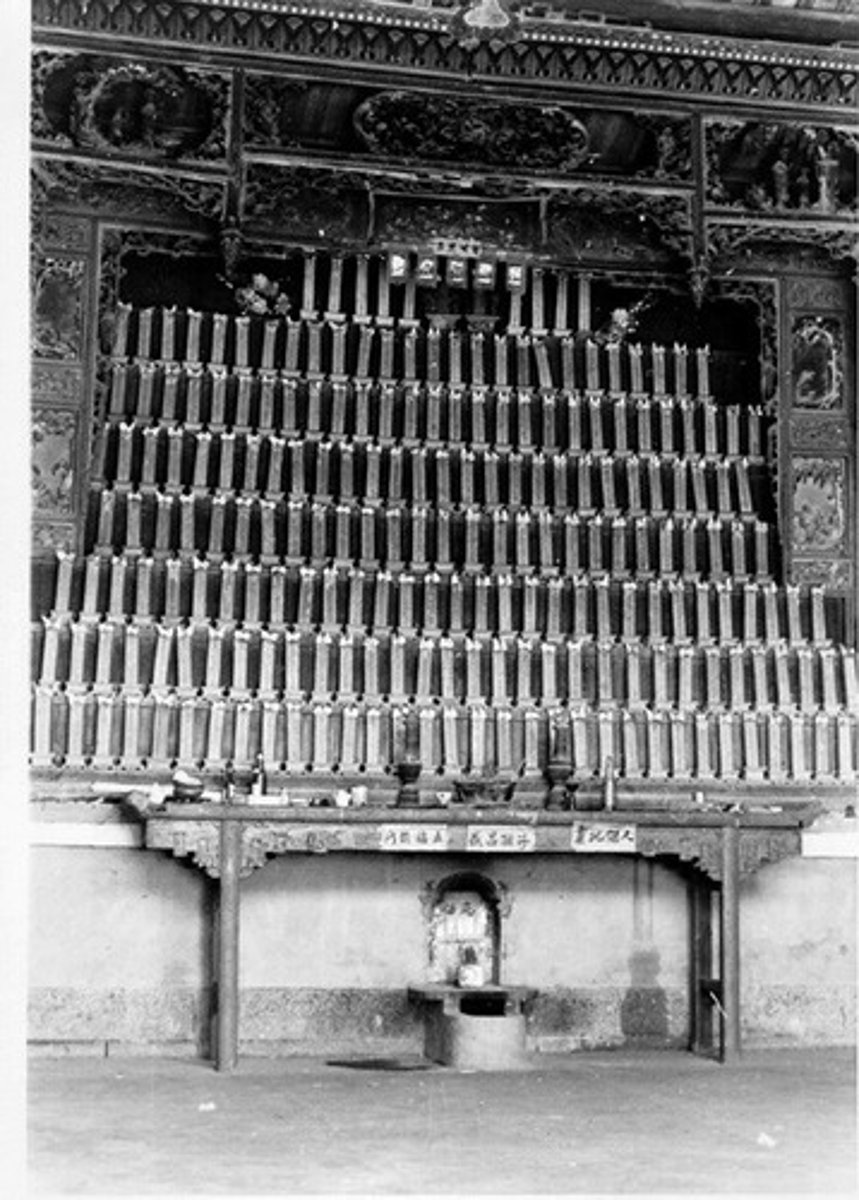 <p>Tablets with the name of the past ancestor</p>